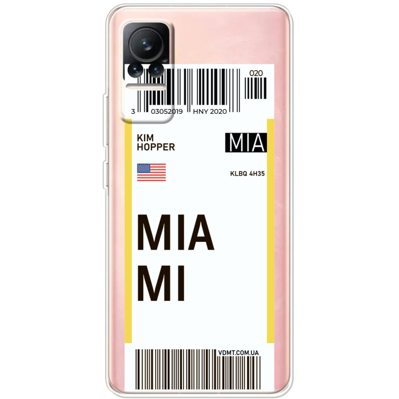 Прозрачный чехол BoxFace Xiaomi Civi / Civi 1S Ticket Miami