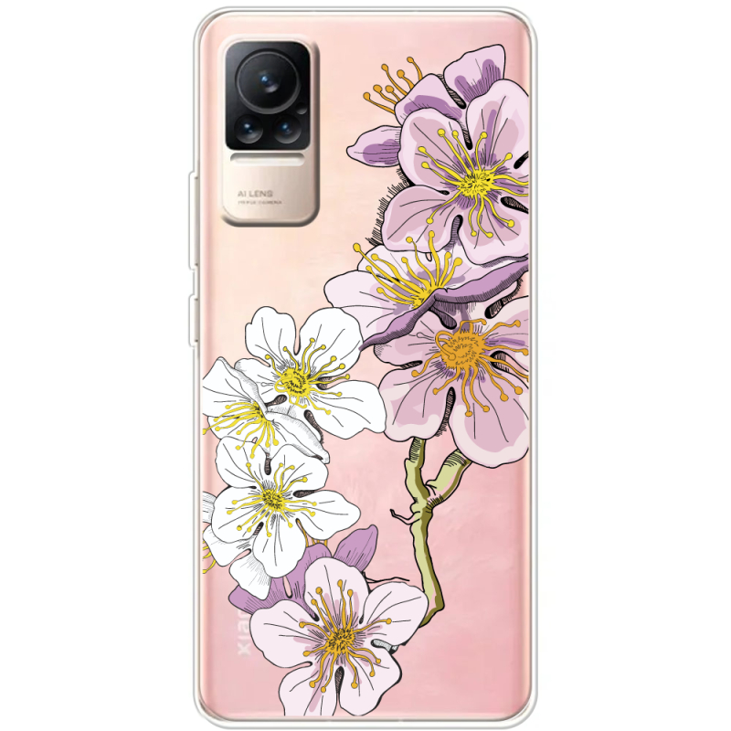 Прозрачный чехол BoxFace Xiaomi Civi / Civi 1S Cherry Blossom