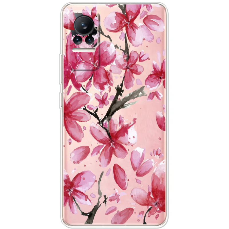 Прозрачный чехол BoxFace Xiaomi Civi / Civi 1S Pink Magnolia