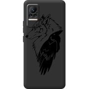 Черный чехол BoxFace Xiaomi Civi / Civi 1S Wolf and Raven