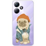 Прозрачный чехол BoxFace Infinix Hot 30 Play Dog Coffeeman