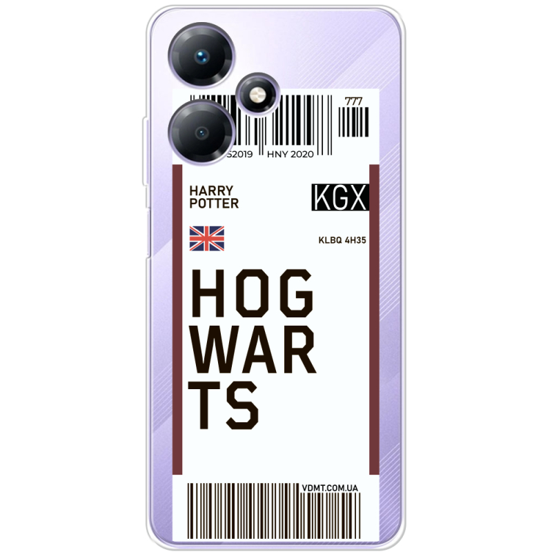 Прозрачный чехол BoxFace Infinix Hot 30 Play Ticket Hogwarts