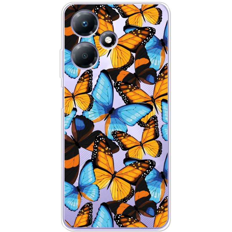 Прозрачный чехол BoxFace Infinix Hot 30 Play Butterfly Morpho