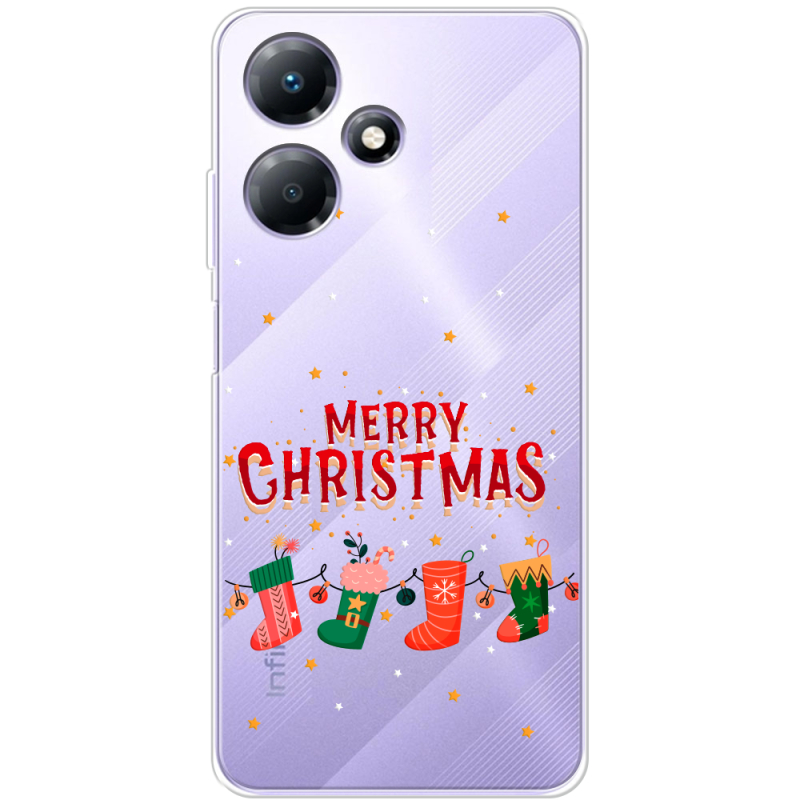 Прозрачный чехол BoxFace Infinix Hot 30 Play Merry Christmas