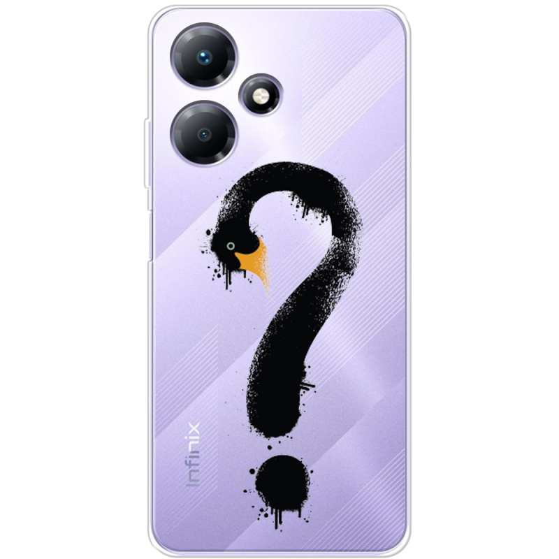 Прозрачный чехол BoxFace Infinix Hot 30 Play Swan question