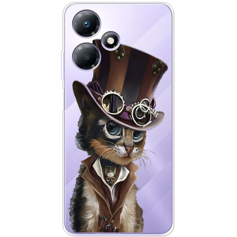 Прозрачный чехол BoxFace Infinix Hot 30 Play Steampunk Cat