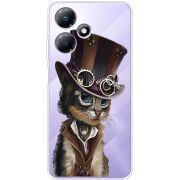 Прозрачный чехол BoxFace Infinix Hot 30 Play Steampunk Cat