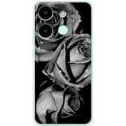 Чехол BoxFace Infinix Smart 7 Black and White Roses