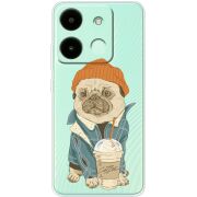 Прозрачный чехол BoxFace Infinix Smart 7 Dog Coffeeman