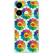 Прозрачный чехол BoxFace Infinix Smart 7 Hippie Flowers