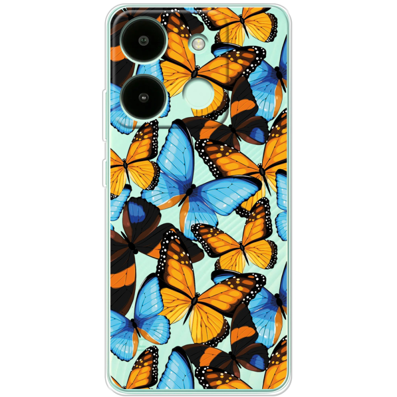 Прозрачный чехол BoxFace Infinix Smart 7 Butterfly Morpho