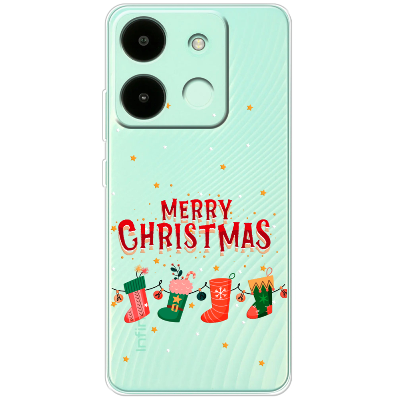 Прозрачный чехол BoxFace Infinix Smart 7 Merry Christmas