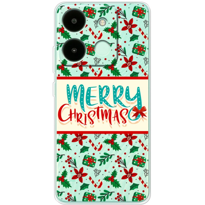 Прозрачный чехол BoxFace Infinix Smart 7 Vintage Christmas Pattern