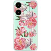 Прозрачный чехол BoxFace Infinix Smart 7 Peony Watercolor Style