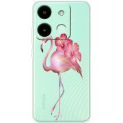 Прозрачный чехол BoxFace Infinix Smart 7 Floral Flamingo