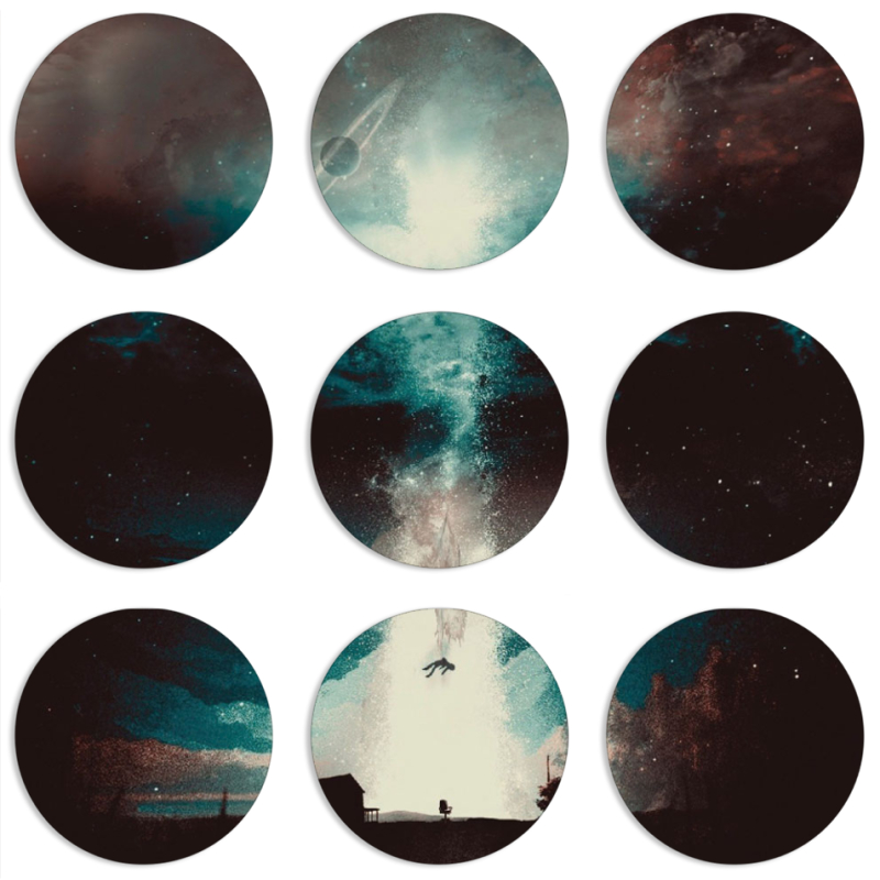 Магнитные фотопазлы круги d55 набор 9 штук 