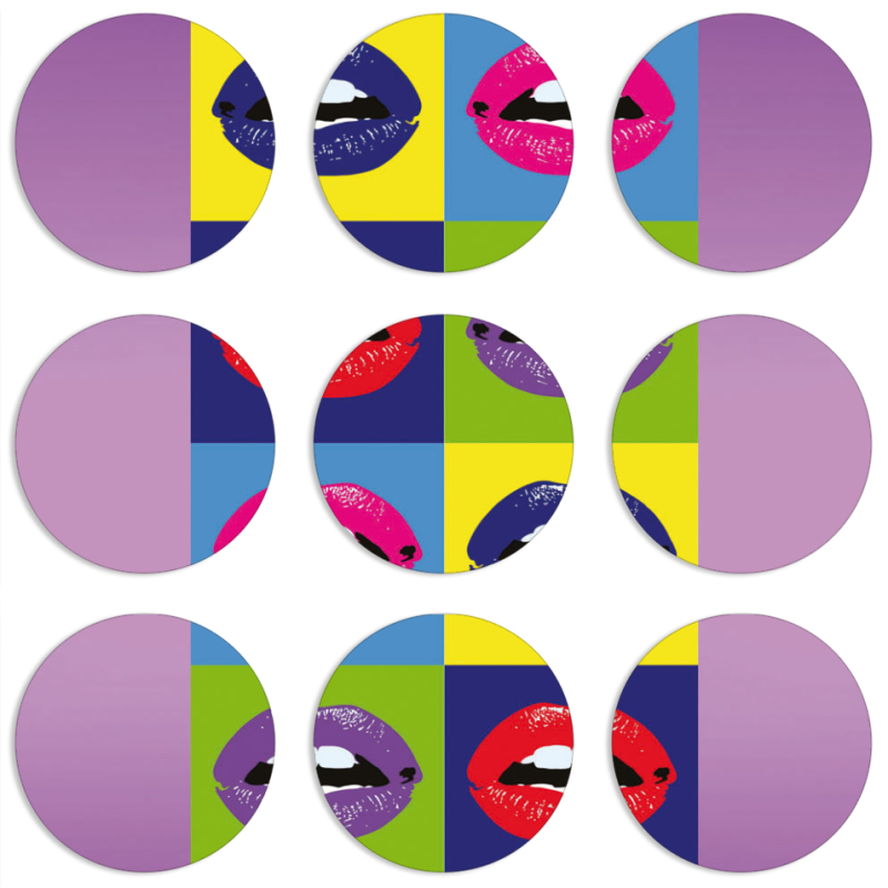 Магнитные фотопазлы круги d55 набор 9 штук 