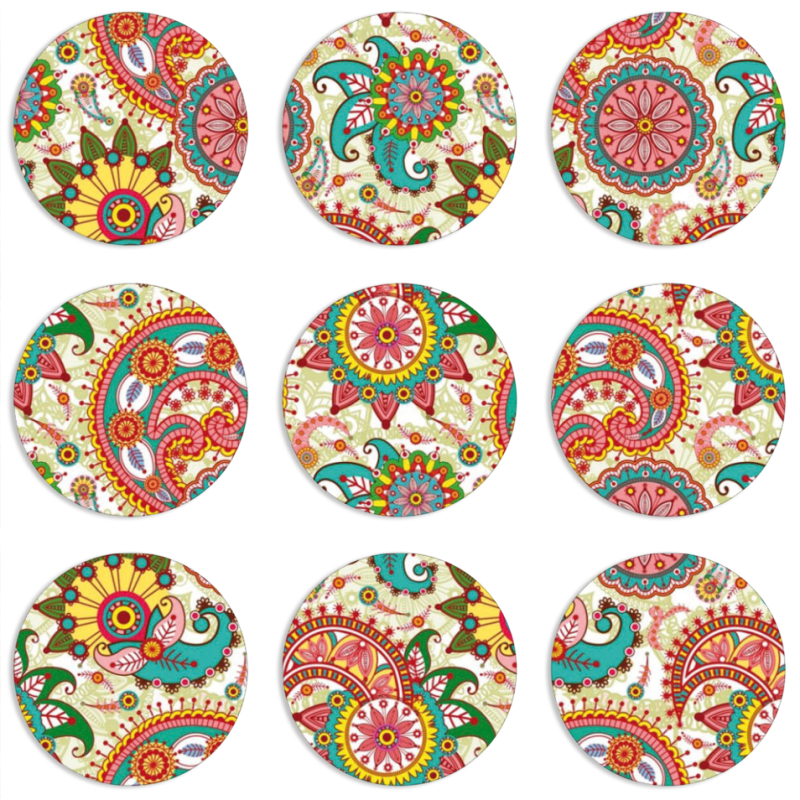 Магнитные фотопазлы круги d55 набор 9 штук 