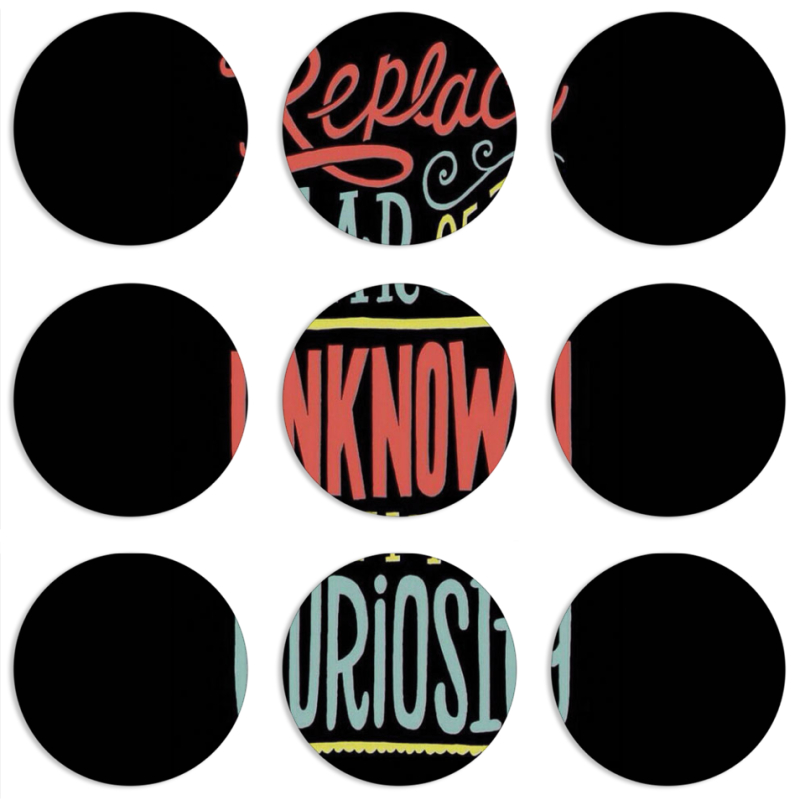 Магнитные фотопазлы круги d55 набор 9 штук 