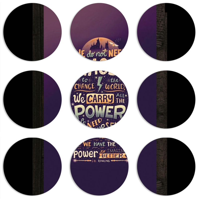 Магнитные фотопазлы круги d55 набор 9 штук 