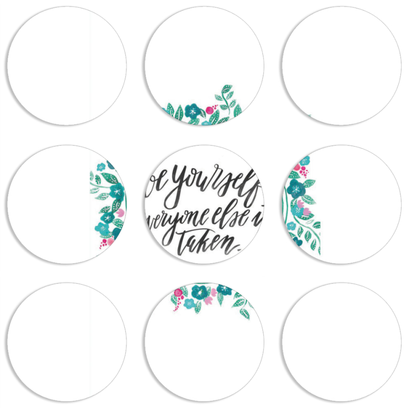 Магнитные фотопазлы круги d55 набор 9 штук 