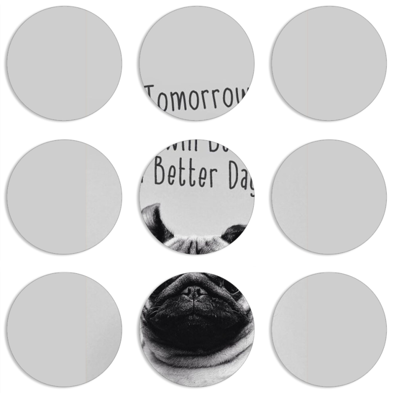 Магнитные фотопазлы круги d55 набор 9 штук 