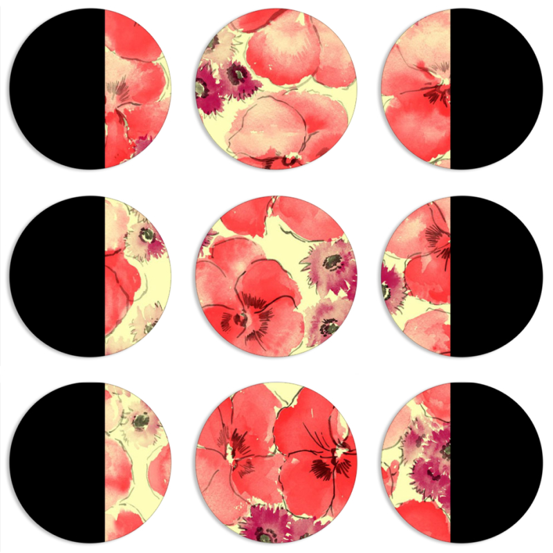 Магнитные фотопазлы круги d55 набор 9 штук 