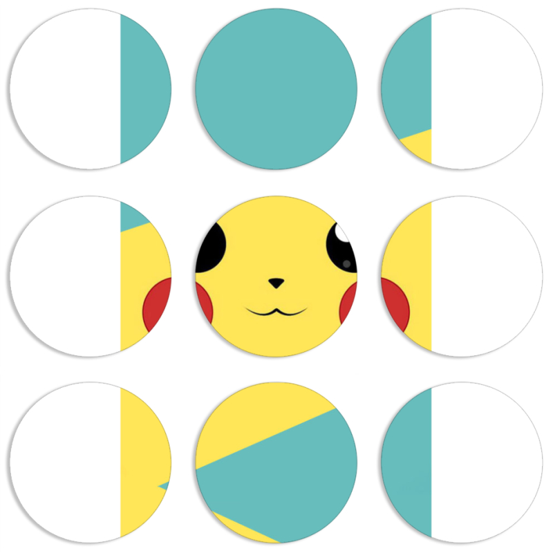 Магнитные фотопазлы круги d55 набор 9 штук 