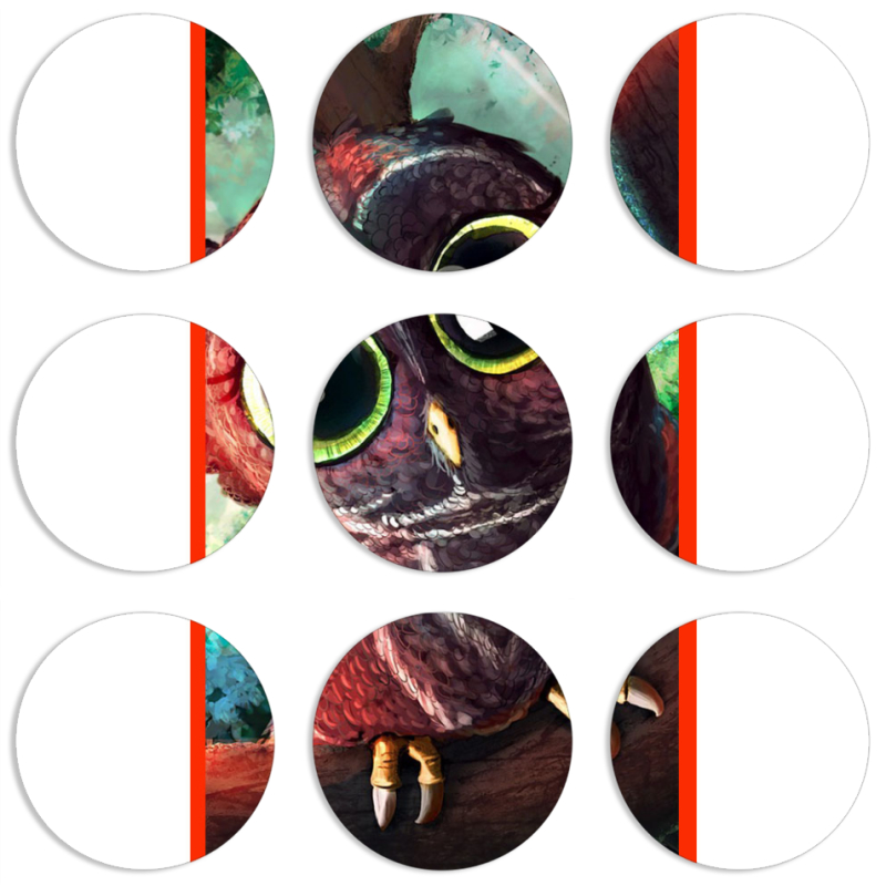 Магнитные фотопазлы круги d55 набор 9 штук 