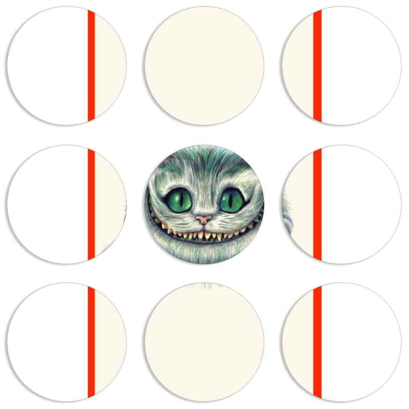 Магнитные фотопазлы круги d55 набор 9 штук 