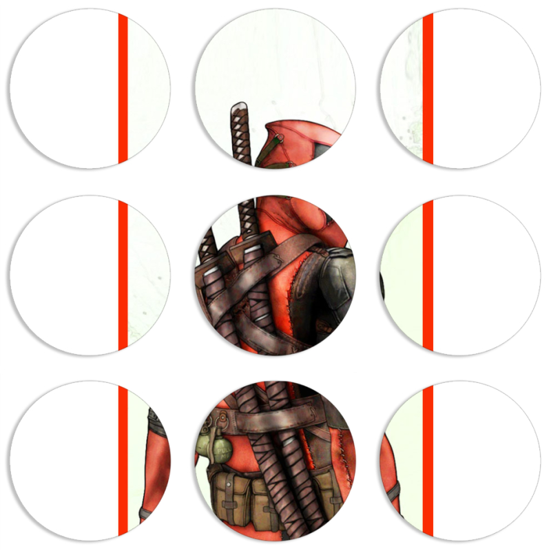 Магнитные фотопазлы круги d55 набор 9 штук 