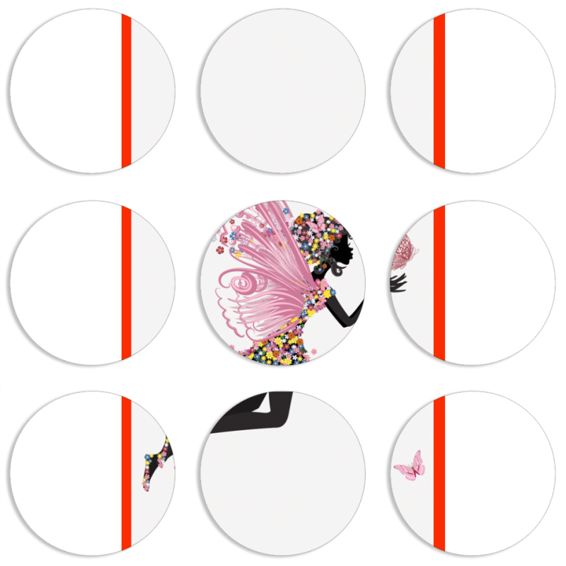 Магнитные фотопазлы круги d55 набор 9 штук 