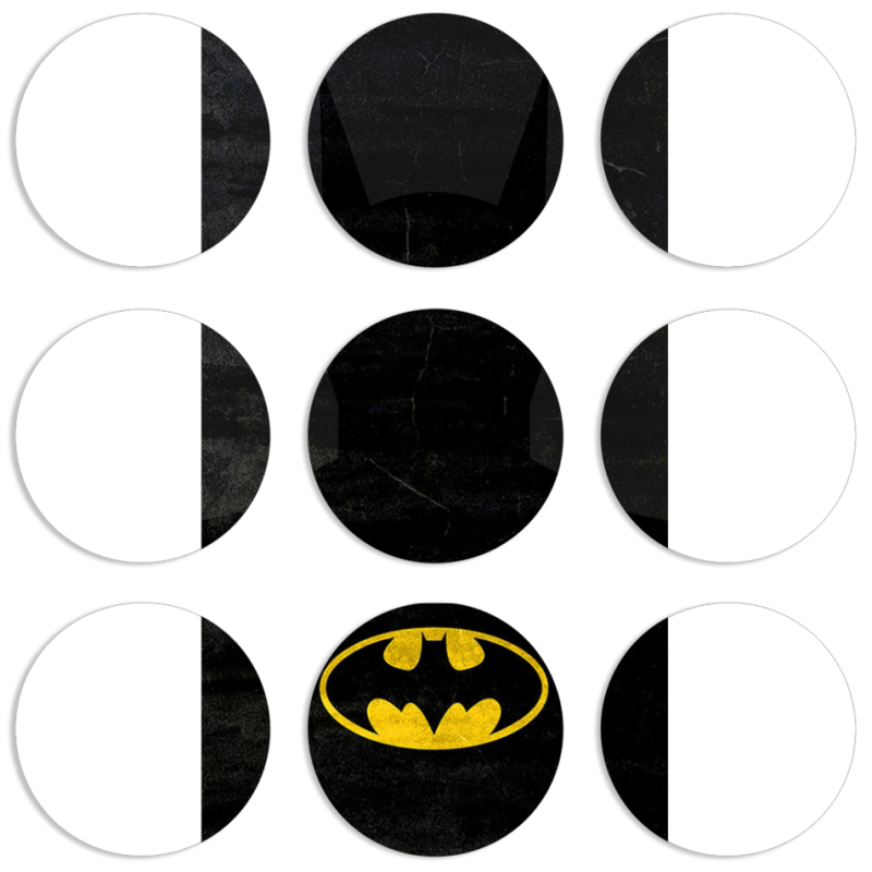 Магнитные фотопазлы круги d55 набор 9 штук 