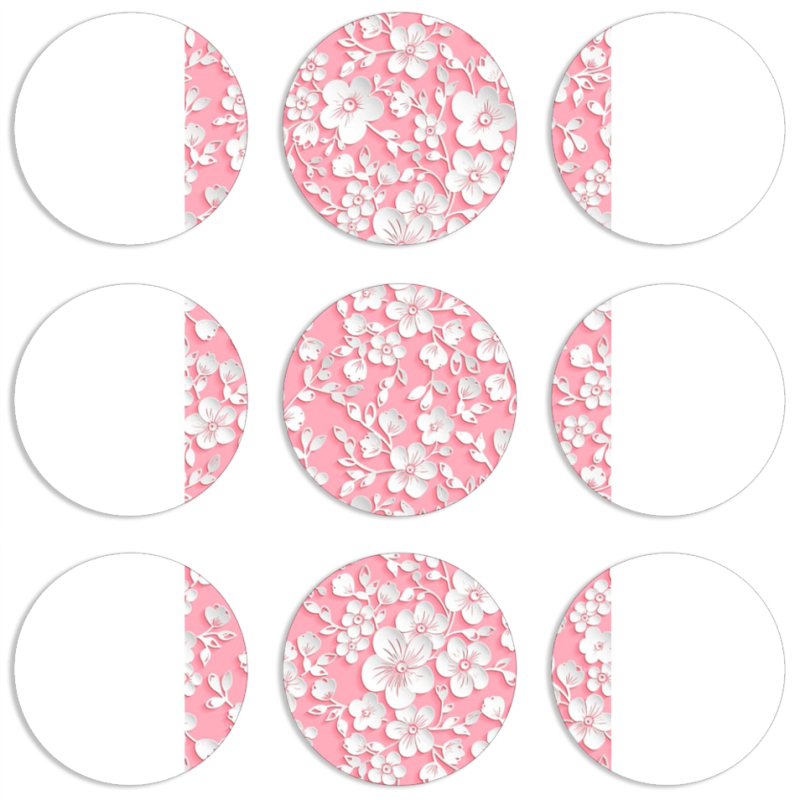 Магнитные фотопазлы круги d55 набор 9 штук 