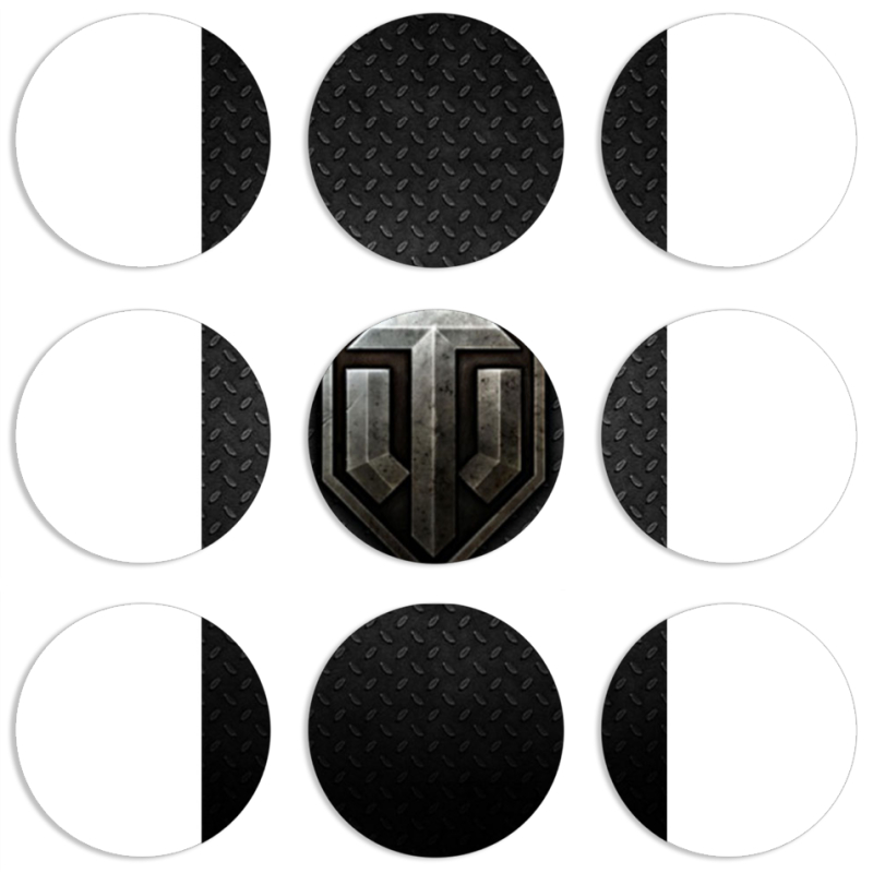 Магнитные фотопазлы круги d55 набор 9 штук 