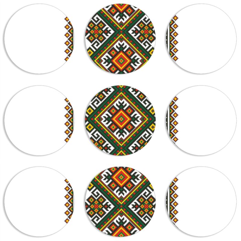 Магнитные фотопазлы круги d55 набор 9 штук 