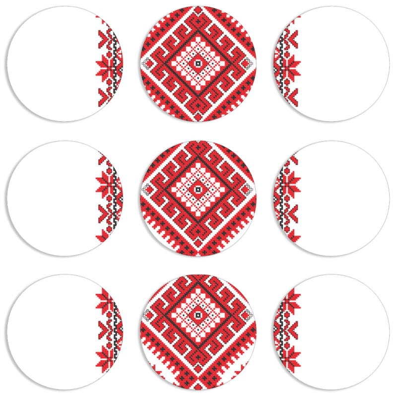 Магнитные фотопазлы круги d55 набор 9 штук 