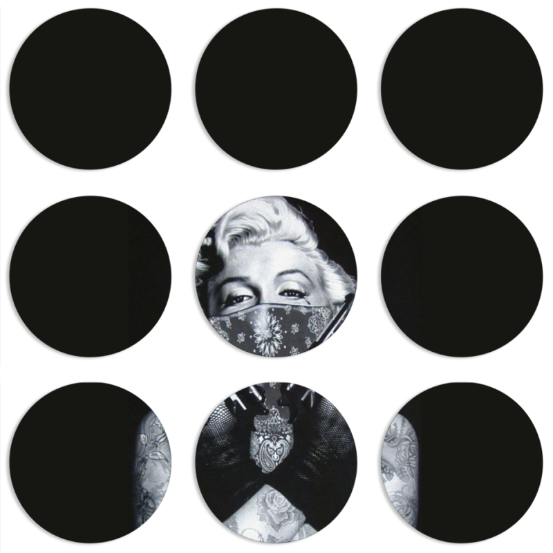 Магнитные фотопазлы круги d55 набор 9 штук 