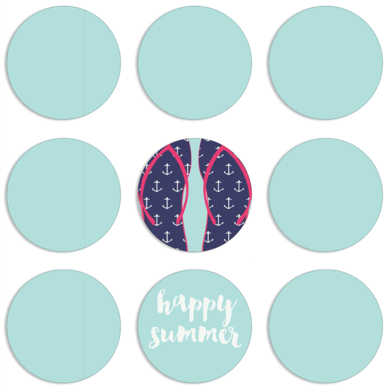 Магнитные фотопазлы круги d55 набор 9 штук 