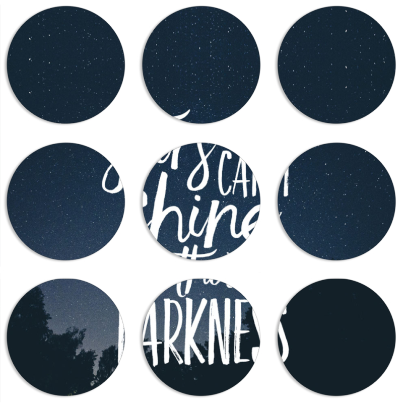 Магнитные фотопазлы круги d55 набор 9 штук 