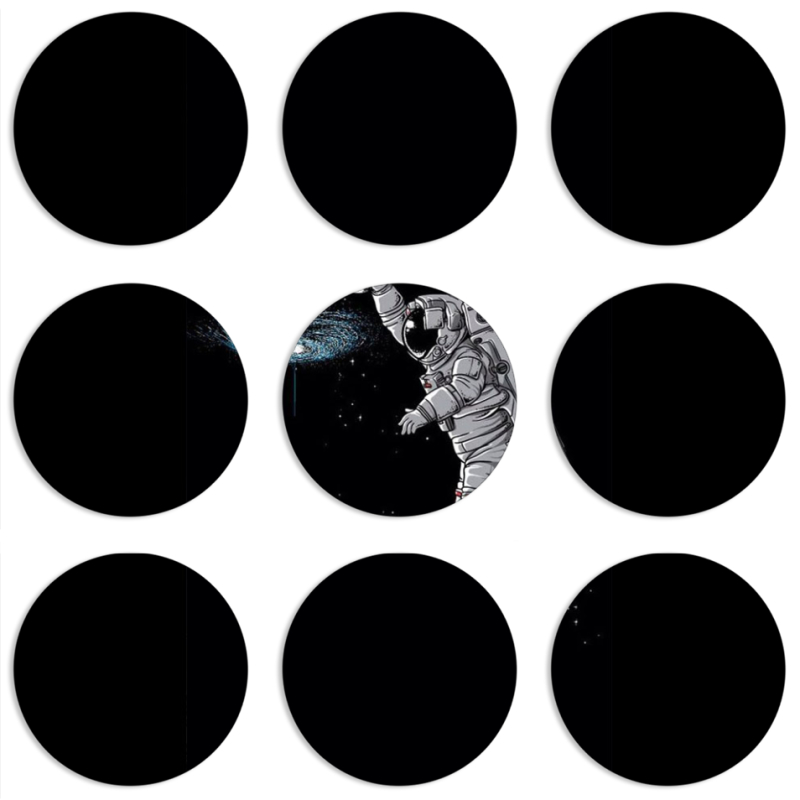 Магнитные фотопазлы круги d55 набор 9 штук 