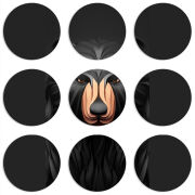 Магнитные фотопазлы круги d55 набор 9 штук 