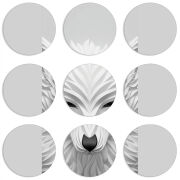 Магнитные фотопазлы круги d55 набор 9 штук White Wolf