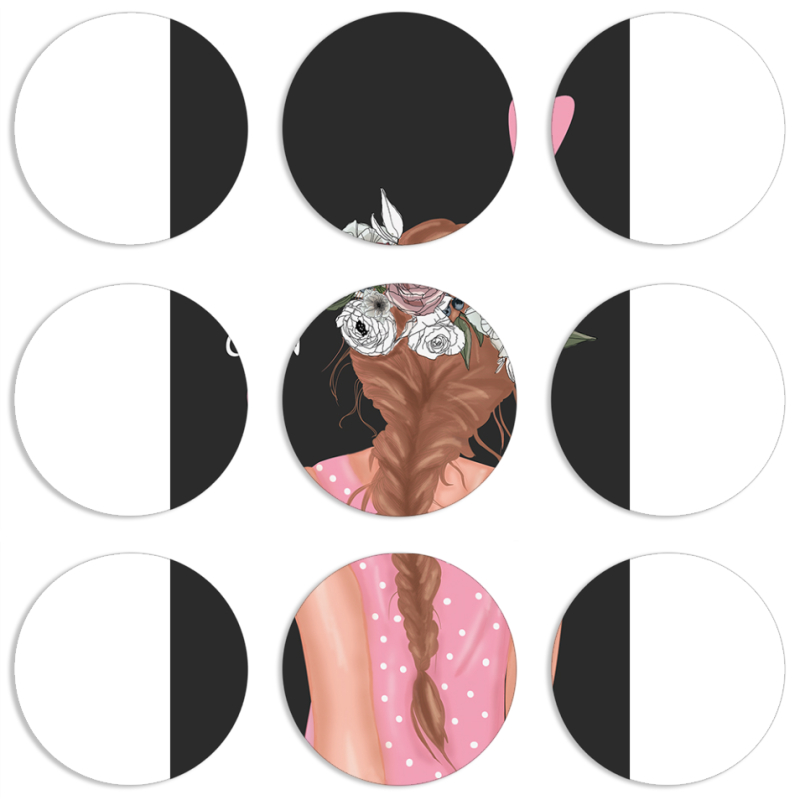 Магнитные фотопазлы круги d55 набор 9 штук You Can