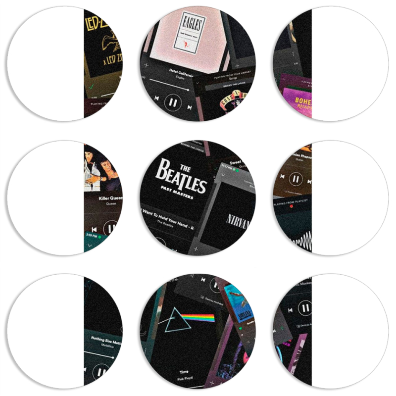 Магнитные фотопазлы круги d55 набор 9 штук 