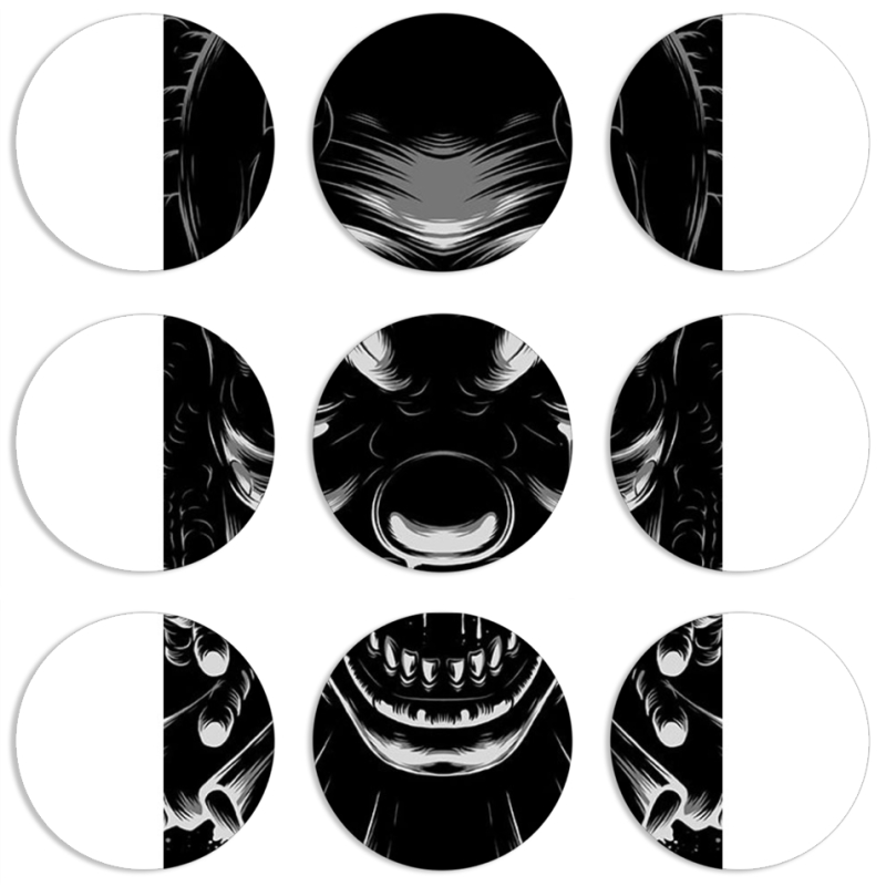 Магнитные фотопазлы круги d55 набор 9 штук 