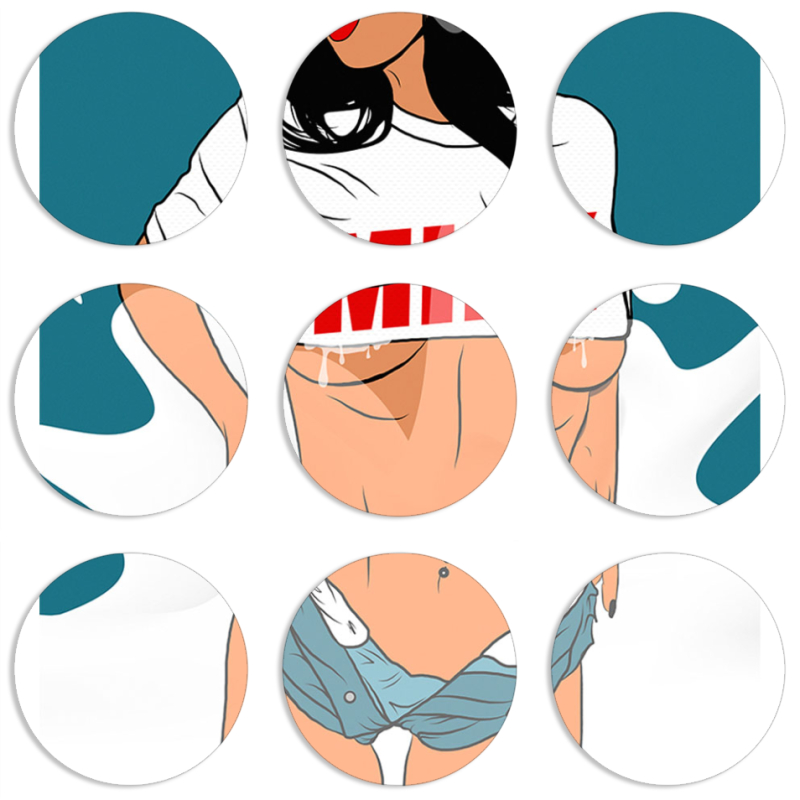 Магнитные фотопазлы круги d55 набор 9 штук 