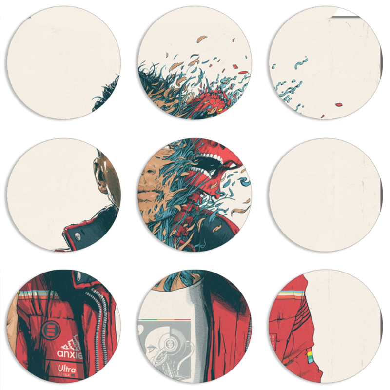 Магнитные фотопазлы круги d55 набор 9 штук 