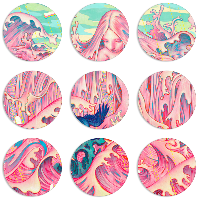 Магнитные фотопазлы круги d55 набор 9 штук 