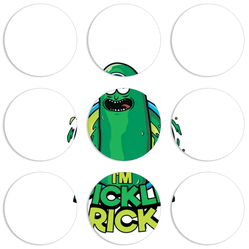 Магнитные фотопазлы круги d55 набор 9 штук 